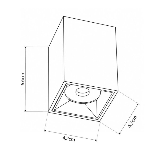 kelvo® LUMINAR KLV-101-0323 Φωτιστικό Downlight Σποτ LED 3W 405lm 36° AC 220-240V IP20 Θερμό Λευκό 2700K - Osram SMD Chip & TÜV SÜD Driver - Μαύρο Ματ - Μ4.2 x Π4.2 x Υ6.6cm - 5 Χρόνια Εγγύηση - 5
