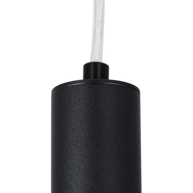 kelvo® CANAL KLV-101-0073 Κρεμαστό Φωτιστικό Οροφής LED 7W 700lm 36° AC 220-240V IP20 Θερμό Λευκό 2700K - Bridgelux COB Chip & TÜV SÜD Driver - Μαύρο Ματ - Μ4 x Π4 x Υ80cm - 5 Χρόνια Εγγύηση - 7