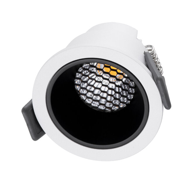 PLUTO-S 60247 Χωνευτό LED Spot Downlight TrimLess Φ6.4cm 7W 875lm 38° AC 220-240V IP20 Φ6.4 x Υ4.9cm - Στρόγγυλο - Λευκό με Μαύρο Κάτοπτρο & Anti-Glare HoneyComb - Θερμό Λευκό 2700K - Bridgelux COB - 5 Years Warranty PLUTO-S 60247 Χωνευτό LED Spot Downlight TrimLess Φ6.4cm 7W 875lm 38° AC 220-240V IP20 Φ6.4 x Υ4.9cm - Στρόγγυλο - Λευκό με Μαύρο Κάτοπτρο & Anti-Glare HoneyComb - Θερμό Λευκό 2700K - Bridgelux COB - 5 Years Warranty