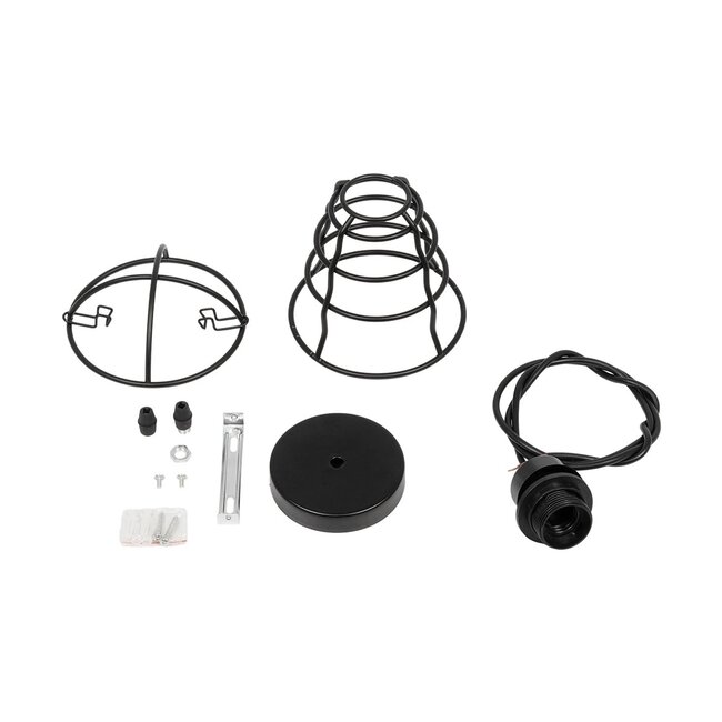 ALDO 999-0096 Vintage Κρεμαστό Φωτιστικό Οροφής με Ντουί 1 x E27 AC 220-240V IP20 - Μαύρο - Μ15 x Π15 x Υ24cm - 10