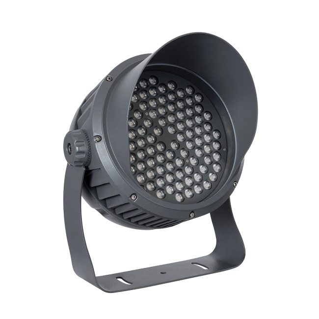 FLOODIMO 90746 Προβολέας Σποτ Wall Washer με Αντιθαμβωτική Γρίλια LED 100W 9000lm 10° AC 220-240V Αδιάβροχο IP67 Θερμό Λευκό 2700K - Bridgelux SMD Chip - Γκρι Ανθρακί - Μ34 x Π36 x Υ44cm - 3 Χρόνια Εγγύηση