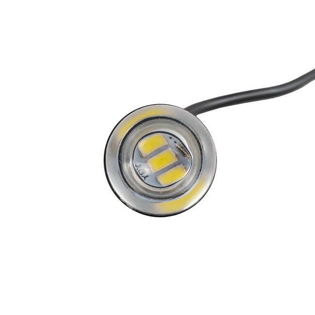 PLATELIGHT 81632 Φως Πινακίδας & DRL LED 3W/6W 270lm/540lm 120° DC 12V Αδιάβροχο IP65 Ψυχρό Λευκό 6000K - Μαύρο - Μ1.8 x Π3.8 x Υ1.8cm / Q0.5cm - Πακέτο 2 Τεμαχίων - 1 Χρόνο Εγγύηση - 5