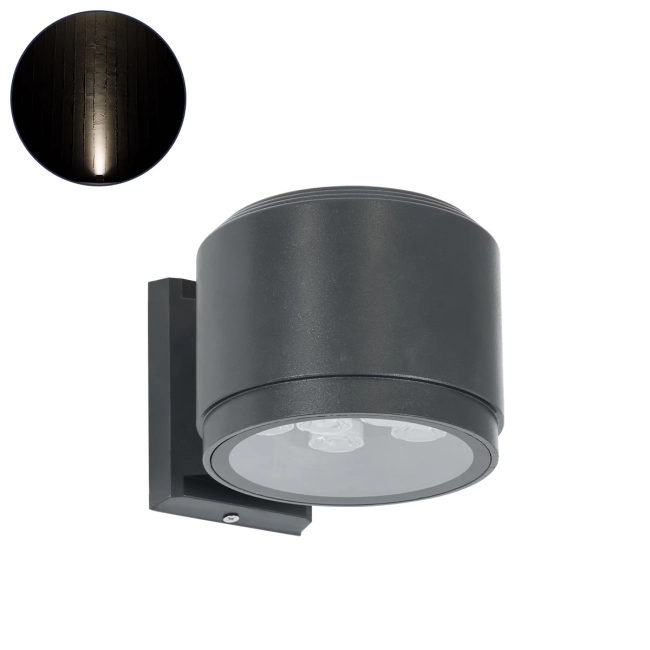WALLLIGHT-GONA 90484 Μοντέρνο Φωτιστικό Τοίχου - Απλίκα LED 24W 2280lm 5° DC 24V Αδιάβροχο IP67 Φυσικό Λευκό 4500K - CREE COB Chip & TÜV SÜD Driver - Γκρι Ανθρακί Ματ - Μ13 x Π16.5 x Υ5cm - 3 Χρόνια Εγγύηση WALLLIGHT-GONA 90484 Μοντέρνο Φωτιστικό Τοίχου - Απλίκα LED 24W 2280lm 5° DC 24V Αδιάβροχο IP67 Φυσικό Λευκό 4500K - CREE COB Chip & TÜV SÜD Driver - Γκρι Ανθρακί Ματ - Μ13 x Π16.5 x Υ5cm - 3 Χρόνια Εγγύηση