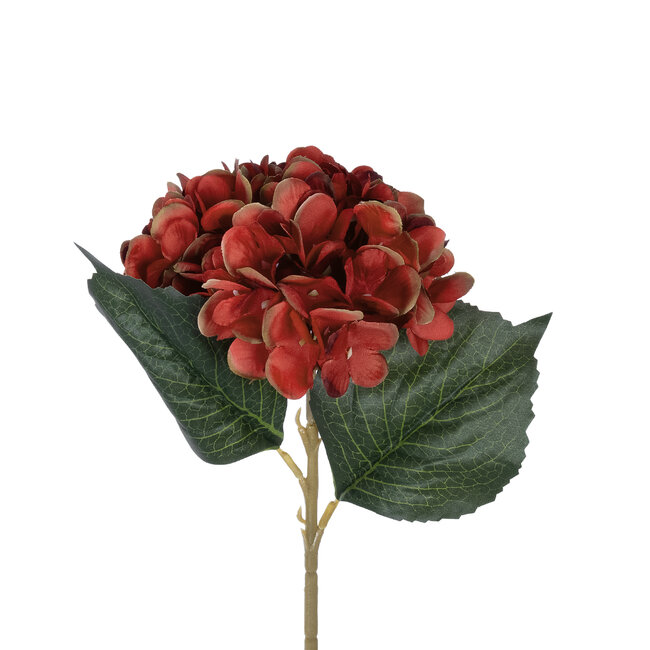 Artificial Garden RED HYDRANGEA BRANCH 21174 Τεχνητό Διακοσμητικό Κλαδί Ορτανσίας Κόκκινης  Y47cm