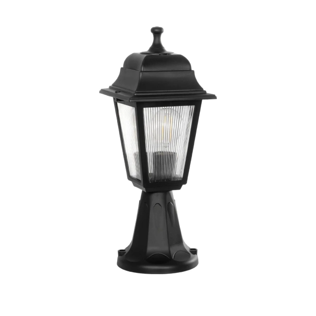 SOLME 203-0210 Vintage Επιδαπέδιο Φωτιστικό Φαναράκι Μονόφωτο 1 x E27 IP44 Μαύρο & Διάφανο Πλαστικό - Μ22 x Π22 x Υ40cm SOLME 203-0210 Vintage Επιδαπέδιο Φωτιστικό Φαναράκι Μονόφωτο 1 x E27 IP44 Μαύρο & Διάφανο Πλαστικό - Μ22 x Π22 x Υ40cm