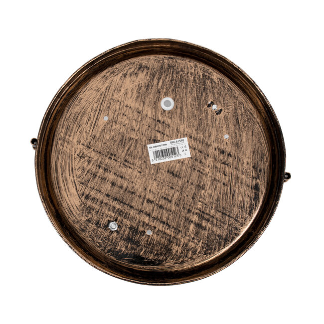 BOATLIGHT 61590 Vintage Industrial Φωτιστικό Τοίχου - Απλίκα - Καραβοχελώνα Εξωτερικού Χώρου Δίφωτο 2 x E27 AC220-240V Αδιάβροχο IP65 - Σώμα Αλουμινίου & Tempered Glass - Φ24 x Υ11cm - Αντικέ Μπρονζέ - Στρόγγυλο - 5 Years Warranty - 6
