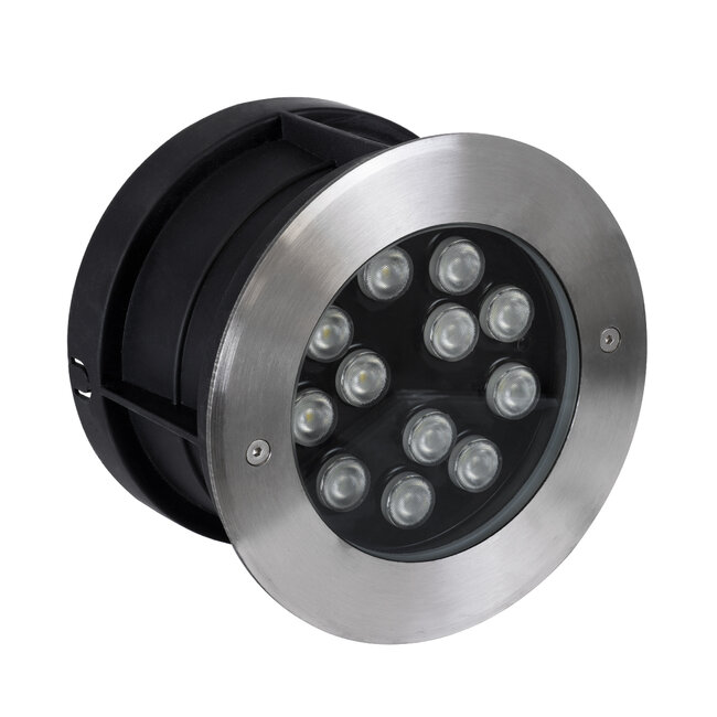 UNDERWATER-TUNI 90422 Υποβρύχιο Χωνευτό Φωτιστικό Σποτ Ειδικό για Σιντριβάνια LED 12W 1020lm 30° DC 24V Αδιάβροχο IP68 Φ18 x Υ11cm RGBW DMX512 - Ανοξείδωτο Ατσάλι - 3 Years Warranty