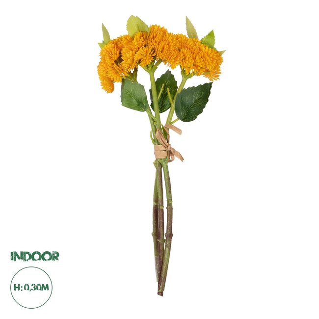 Artificial Garden ORANGE SEDUM BOUQUET 21346 Τεχνητό Διακοσμητικό Μπουκέτο Πορτοκαλί Σέδο Y30cm
