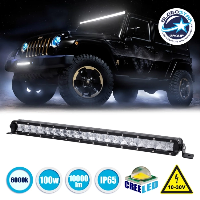 85452 PRO Series Μπάρα Ίσια - Straight για Αυτοκίνητα & Φορτηγά LED CREE XBD 100W 10000lm DC 10-30V Αδιάβροχη IP65 Ψυχρό Λευκό 6000K
