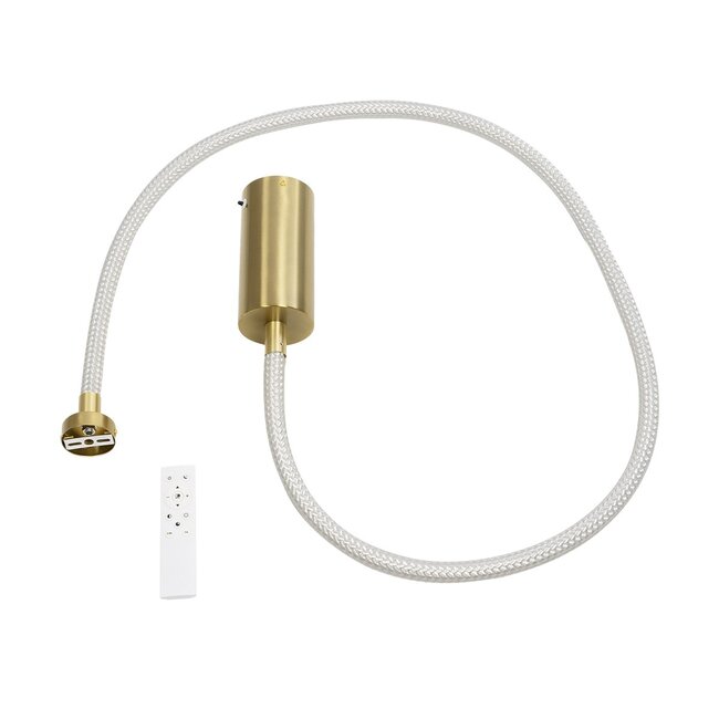 kelvo® GLOW KLV-101-0155 Κρεμαστό Φωτιστικό Οροφής LED 27W 2700lm 360° AC 220-240V IP20 Ρυθμιζόμενο Λευκό CCT με Χειριστήριο από 2700K έως 6000K Dimmable - Lumileds SMD Chip - Χρυσό Πλατίνα - Μ90 x Π9 x Υ95cm - 3 Χρόνια Εγγύηση - 10