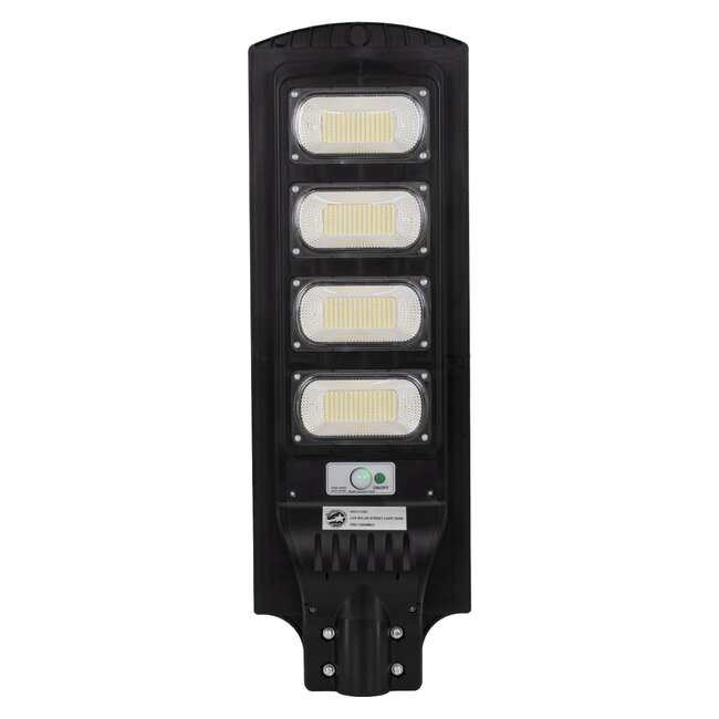 71553 Αυτόνομο Ηλιακό Φωτιστικό Δρόμου Street Light All In One LED SMD 200W 16000lm με Ενσωματωμένη Μπαταρία Li-ion 12000mAh - Φωτοβολταϊκό Πάνελ με Αισθητήρα Ημέρας-Νύχτας PIR Αισθητήρα Κίνησης και Ασύρματο Χειριστήριο RF 2.4Ghz Αδιάβροχο