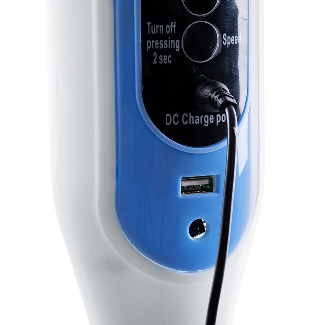 SOLARE-FAN 85357 Solar Fan Αυτόνομος Ηλιακός Επιδαπέδιος Ανεμιστήρας 25W 2 Λειτουργιών Ρεύματος με AC 220-240V ή με Φωτοβολταϊκό Panel 9V 15W & Επαναφορτιζόμενη Μπαταρία Li-ion 7.4V 6000mAh - 12 Ταχύτητες - Ασύρματο Χειριστήριο - Ενσωματωμένο USB 2.0 Charger Συσκευών - IP20 - Μ44 x Π37.5  - 15