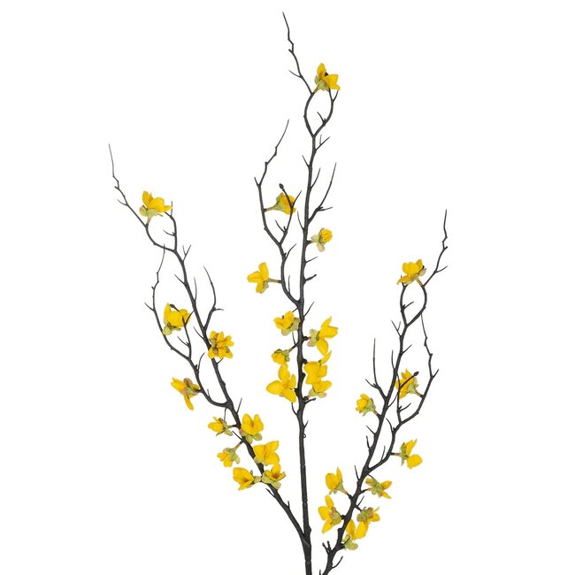 Artificial Garden YELLOW JUNGLE GERANIUM BLOSSOM BRANCH 21460 Τεχνητό Διακοσμητικό Κλαδί Κίτρινο Γεράνι Y95cm