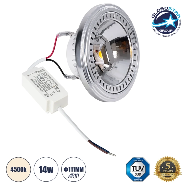 DARKO 60379 Σποτ AR111 LED 14W 1638lm 40° AC 220-240V IP20 Φυσικό Λευκό 4500K - Indirect Anti-Glare Reflector - Bridgelux High Lumen COB Gen2 & TÜV SÜD Driver - Μ11.1 x Π11.1 x Υ6.6cm - 3 Χρόνια Εγγύηση DARKO 60379 Σποτ AR111 LED 14W 1638lm 40° AC 220-240V IP20 Φυσικό Λευκό 4500K - Indirect Anti-Glare Reflector - Bridgelux High Lumen COB Gen2 & TÜV SÜD Driver - Μ11.1 x Π11.1 x Υ6.6cm - 3 Χρόνια Εγγύηση