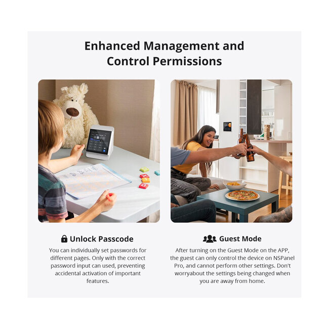 80095 SONOFF NSPanel86PW Wi-Fi & Zigbee 3.0 Smart Scene Wall Switch (86/EU Type) - AC 100-240V - Integrated HMI Touch Panel - Smart Controller & Gateway for All Smart Devises - 23