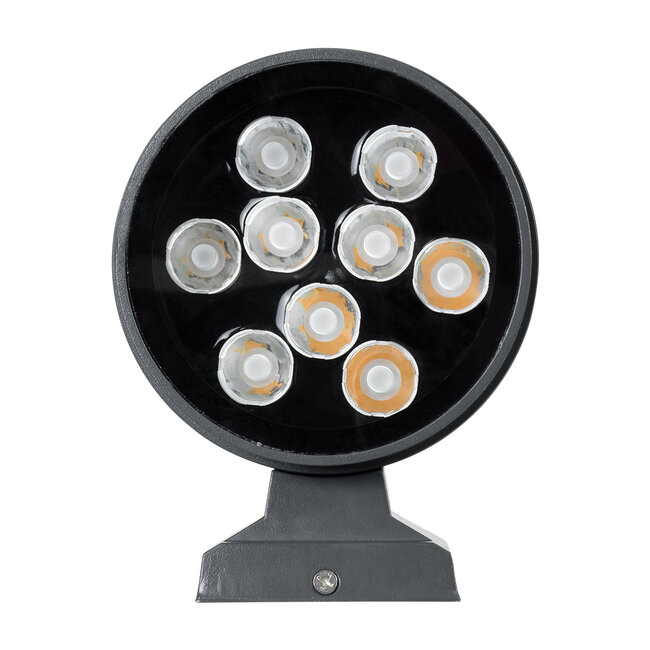 WALLLIGHT-GONA 90483 Φωτιστικό Τοίχου - Απλίκα LED 24W 2160lm 5° DC 24V Αδιάβροχο IP67 Μ13 x Π16.5 x Υ5cm Θερμό Λευκό 2700K - Γκρι Ανθρακί - 3 Years Warranty - 8