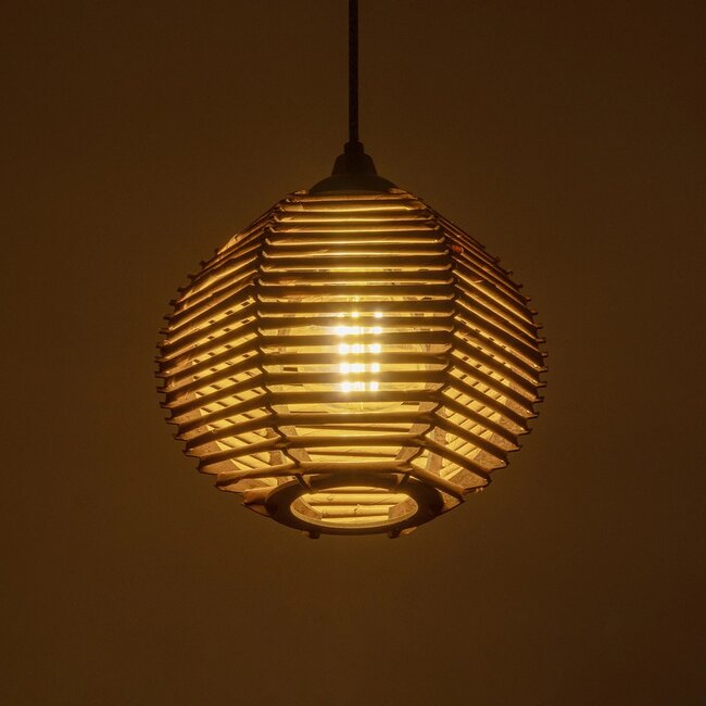 JUTTI 205-0041 Boho Κρεμαστό Φωτιστικό Οροφής με Ντουί 1 x E27 AC 220-240V IP20 - Μπεζ - M20 x Π20 x Υ18cm - 3