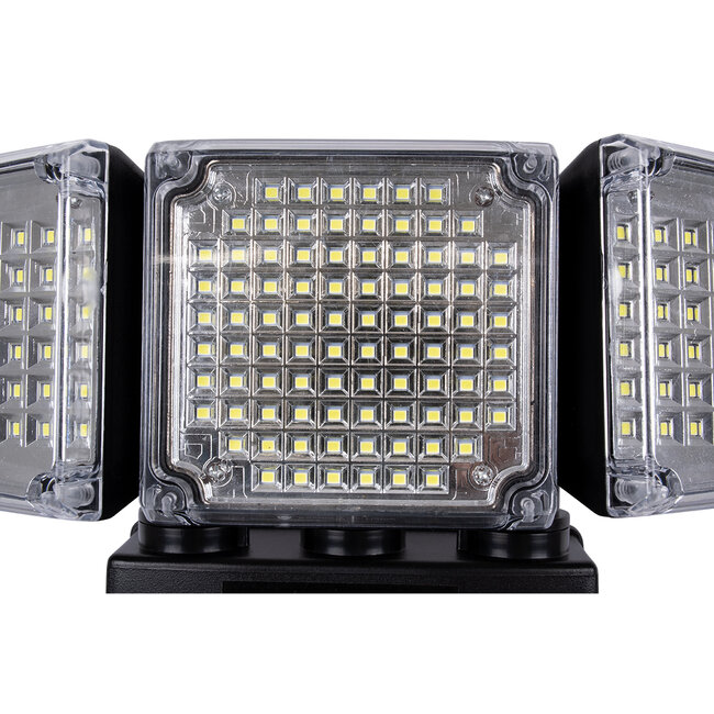 85711 Αυτόνομος Ηλιακός Προβολέας με Τρεις Περιστρεφόμενες Κεφαλές LED SMD 2835 50W 2500lm με Ενσωματωμένη Μπαταρία 3400mAh - Φωτοβολταϊκό Πάνελ με Αισθητήρα Ημέρας-Νύχτας - PIR Αισθητήρα Κίνησης Αδιάβροχο IP65 Ψυχρό Λευκό 6000K - 10