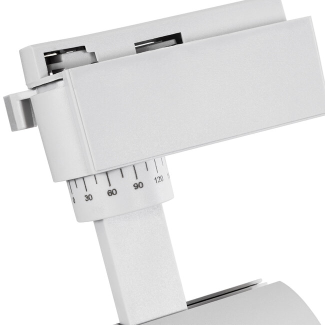 LUGANO 60812 Μονοφασικό Φωτιστικό Σποτ Ράγας LED 30W 3900lm 36° Acrylic HQ LENS AC 220-240V IP20 Φ7.5 x Υ22.7cm Ψυχρό Λευκό 6000K - EUROTRACKSystem 1L+1N - Λευκό - Bridgelux Chip - TÜV Certified Driver - 5 Χρόνια Εγγύηση - 10