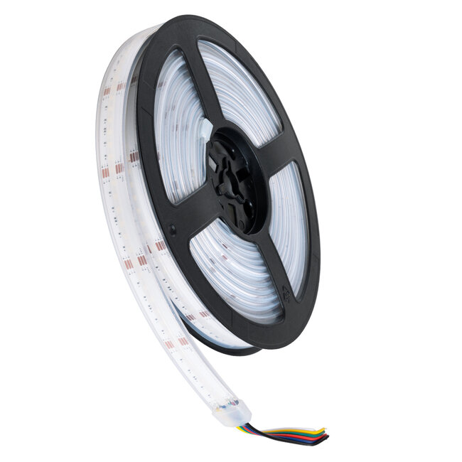 BEE 73416 Ταινία LED 18W/m 1800lm/m 120° DC 24V Αδιάβροχη IP67 - 840 x Micro 5in1 SMD COB LED Chip/Μέτρο - Μ5000 x Π14 x Υ4mm - Ρολό 5 Μέτρων - Πολύχρωμη RGBW+WW - 5 Χρόνια Εγγύηση - 2