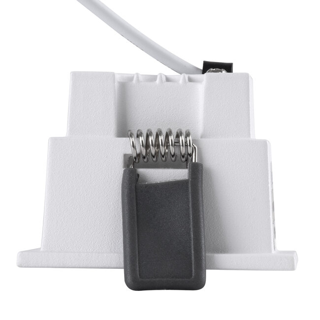 PLUTO-S 60264 Χωνευτό LED Spot Downlight TrimLess Μ6.4xΠ6.4cm 7W 910lm 38° AC 220-240V IP20 Μ6.4 x Π6.4 x Υ4.9cm - Τετράγωνο - Λευκό με Μαύρο Κάτοπτρο & Anti-Glare HoneyComb - Φυσικό Λευκό 4500K - Bridgelux COB - 5 Years Warranty - 5