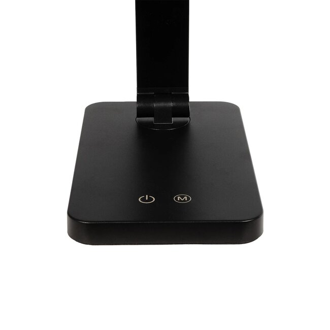 TEBLA 60481 Μοντέρνο Επιτραπέζιο Φωτιστικό Γραφείου LED 5W 500lm 120° AC 220-240V IP20 Ρυθμιζόμενο Λευκό CCT με Αφή 2700K/4500K/6000K Dimmable - Bridgelux SMD Chip - Μαύρο - Μ11 x Π31 x Υ52cm - 2 Χρόνια Εγγύηση - 6