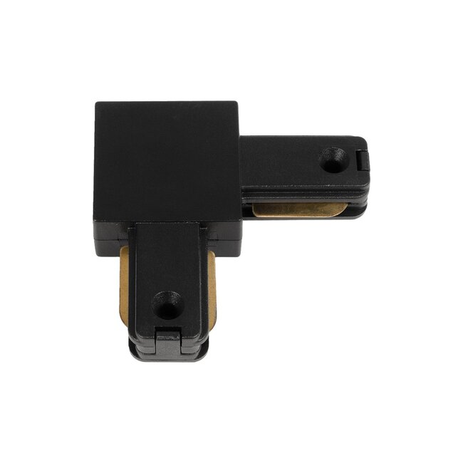EUROTRACK-1PH 60905 Μονοφασικός Σύνδεσμος Γ Ράγας 2 Καλωδίων 1L+1N για Σύστημα Ράγας Eurotrack-1PH AC 220-240V IP20 - Μαύρο Ματ - Μ6.5 x Π6.5 x Υ1.6cm