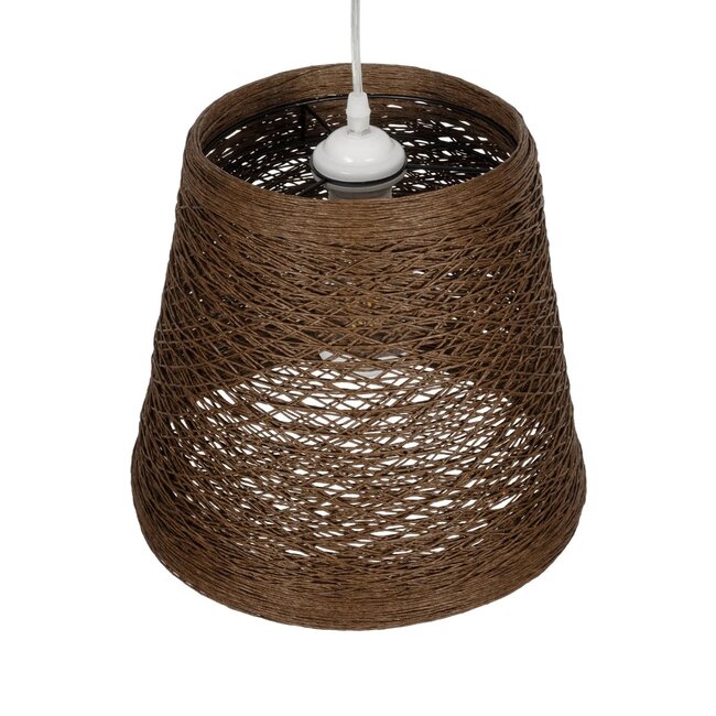 PLAYROOM 999-0145 Vintage Κρεμαστό Φωτιστικό Οροφής με Ντουί 1 x E27 AC 220-240V IP20 - Καφέ - Μ30 x Π30 x Υ30cm - 6