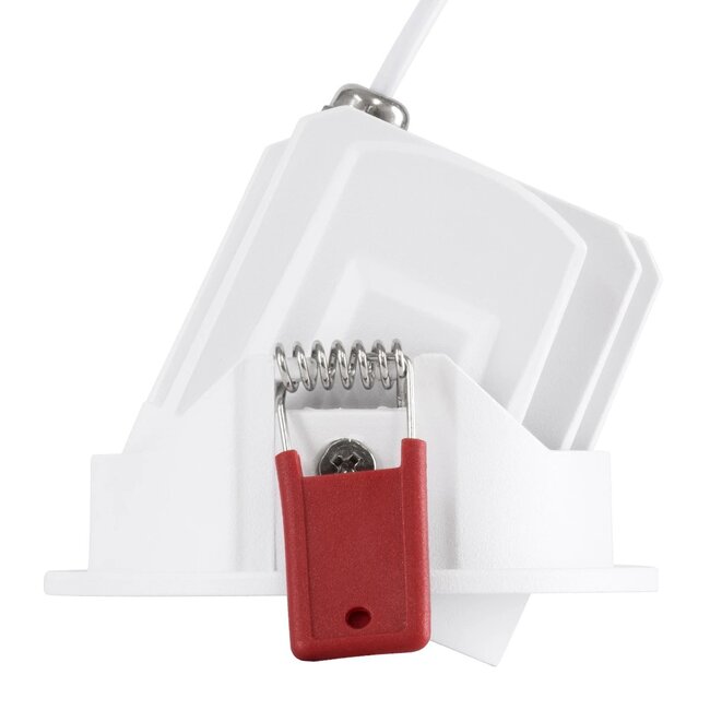 kelvo® LEO KLV-101-0312 Χωνευτό Κινούμενο Φωτιστικό Downlight Σποτ με Honeycomb Anti-Glare Reflector LED 10W 1250lm 38° AC 220-240V IP20 Θερμό Λευκό 2700K - Bridgelux COB Chip & TÜV SÜD Driver - Λευκό & Μαύρο Ματ - Μ8.5 x Π8.5 x Υ6.6cm / Q7.5cm - 5 Χρόνια Εγγύηση - 9