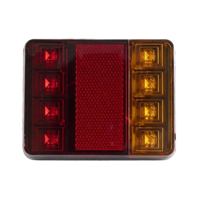 TAILIGHT 999-0255 Πίσω Φανάρι Οχημάτων LED 9W 360lm 140° DC 12V Αδιάβροχο IP66 Πορτοκαλί & Κόκκινο & Ψυχρό Λευκό 6000K - Μ12 x Π9.5 x Υ2cm - Πακέτο 2 Τεμαχίων - 1 Χρόνο Εγγύηση - 3
