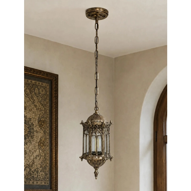  DARCY 00656 Vintage Κρεμαστό Φωτιστικό Οροφής με Ντουί 1 x E27 AC 220-240V IP20 - Μπρούτζινο - Μ15.5 x Π15.5 x Υ32.5cm - 2