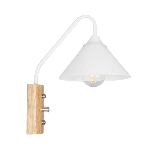 ALESSIA 999-0178 Μοντέρνο Φωτιστικό Τοίχου - Απλίκα με Ντουί 1 x E27 AC 220-240V IP20 - Μπεζ & Λευκό - Μ18 x Π26 x Υ29cm - 3