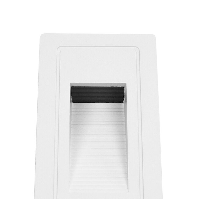 kelvo® STEPART KLV-101-0091 Μοντέρνο Χωνευτό Φωτιστικό Σκαλοπατιού - Διαδρόμου LED 3W 375lm 45° AC 220-240V Αδιάβροχο IP65 Θερμό Λευκό 2700K - Lumileds SMD Chip & TÜV SÜD Driver - Λευκό Ματ - Μ6 x Π5.5 x Υ10cm / Q5 x 9.61cm - 5 Χρόνια Εγγύηση - 6