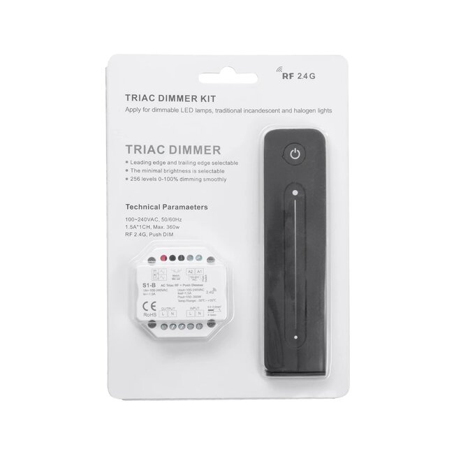 73119 V1+R11 SKYDANCE ΣΕΤ Dimmer & Ασύρματο Χειριστήριο Αφής 1 Group RF 2.4Ghz 8A Max DC 5-36V (288W) - DC 3V IP20 - 5 Χρόνια Εγγύηση - 9