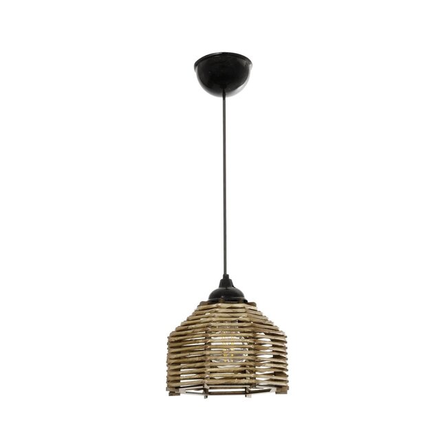 JUTTO 205-0040 Boho Κρεμαστό Φωτιστικό Οροφής με Ντουί 1 x E27 AC 220-240V IP20 - Μπεζ - M20 x Π20 x Υ18cm - 4