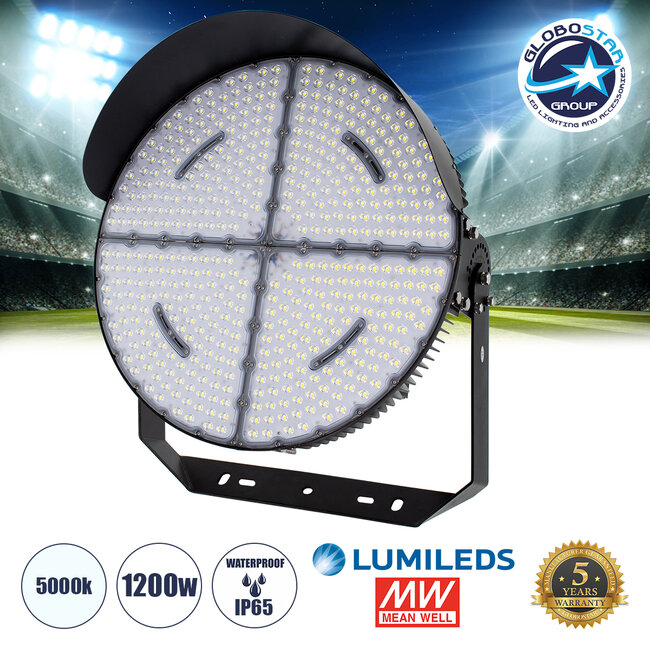 CYCLOP 90108 LED Προβολέας Γηπέδου 1200W 192000LM 60° AC 100-277V IP65 - Ψυχρό Λευκό 5000K - MeanWell Driver & LumiLEDs Chip - 5 Years Warranty