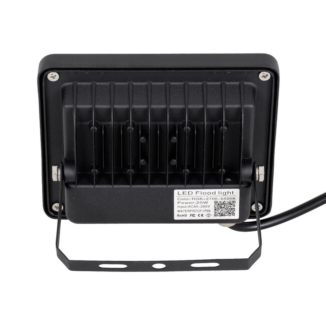 85815 Προβολέας Εξωτερικός LED SMD 5050 & 2835 20W 2000lm 180° AC 230V WiFi με Ασύρματο Wireless Bluetooth Αδιάβροχος IP66 Πολύχρωμος RGB+CCT Θερμό Λευκό 3000K - Λευκό Ημέρας 4500K - Ψυχρό Λευκό 6000K - 6