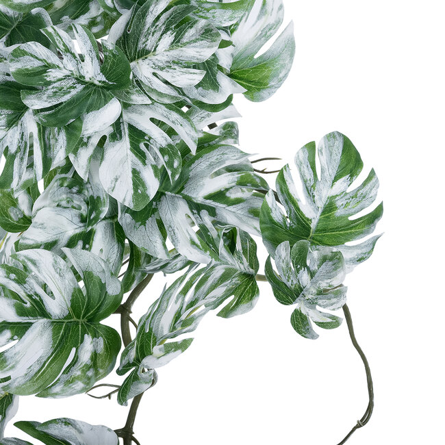 Artificial Garden ALBINO MONSTERA HANGING PLANT 20606 Τεχνητό Διακοσμητικό Κρεμαστό Φυτό Μονστέρα Υ45cm