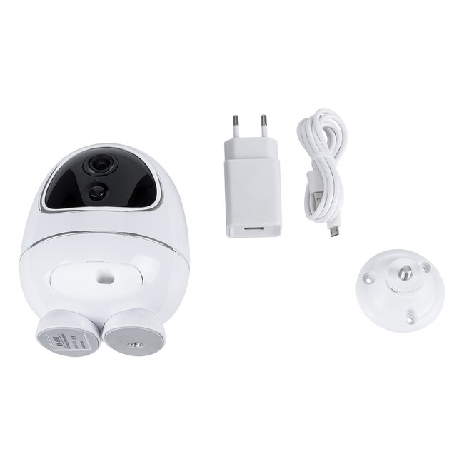86008 Rechargeable Table Camera WiFi HD 1080P 3MP 350° 5200mAh Two Way Audio & Motion Detection - Επαναφορτιζόμενη Επιτραπέζια Κάμερα WiFi HD 1080P 350° 5200mAh Διπλή Κατέυθυνση Ομιλίας με Ανιχνευτή Κίνησης - Λευκό - 12