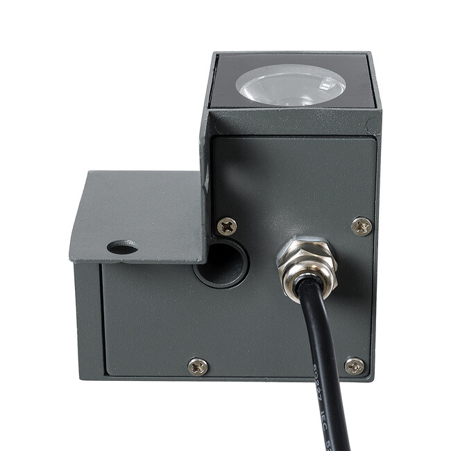 WALLDONA 90730 Γωνιακό Φωτιστικό LED 10W 1050lm 10° DC 24V Αδιάβροχο IP66 Ultra Θερμό Λευκό 2200K Dimmable - CREE XPE Chip - Γκρι Ανθρακί - Μ8 x Π8 x Υ6cm - 3 Χρόνια Εγγύηση - 7