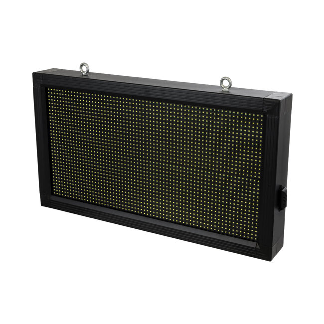 DISPLAY 90326 LED Scrolling Display 64x32cm - Κυλιόμενη Ψηφιακή Πινακίδα / Επιγραφή Μονής Όψης P10 LED SMD AC 220-240V - Λειτουργία μέσω Wi-Fi με Εφαρμογή APP - Αισθήτηρας Θερμοκρασίας και Υγρασίας - Αδιάβροχο IP65 - Μ72 x Π9 x Υ42.5cm - Ψυχρό Λευκό 6000K - 1 Χρόνο Εγγύηση