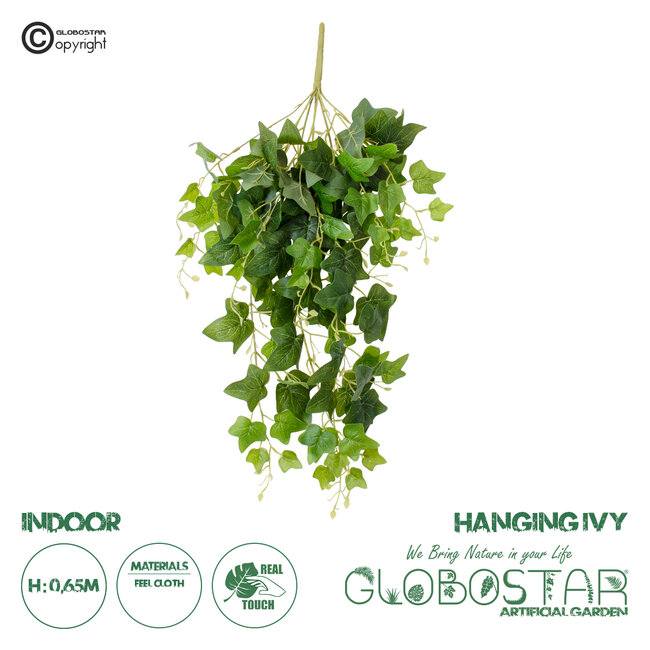 Artificial Garden IVY HANGING BRANCH 20253 Τεχνητό Διακοσμητικό Κρεμαστό Φυτό Κισσός Υ130cm