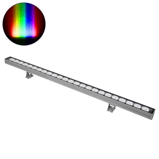 WASHERJAVIA 90557 Μπάρα Φωτισμού Wall Washer LED 48W 4080lm 5° DC 24V Αδιάβροχο IP67 Πολύχρωμο RGBW Dimmable DMX512 - Bridgelux SMD Chip - Γκρι Ανθρακί - Μ100 x Π5.2 x Υ3.6cm - 3 Χρόνια Εγγύηση - 11