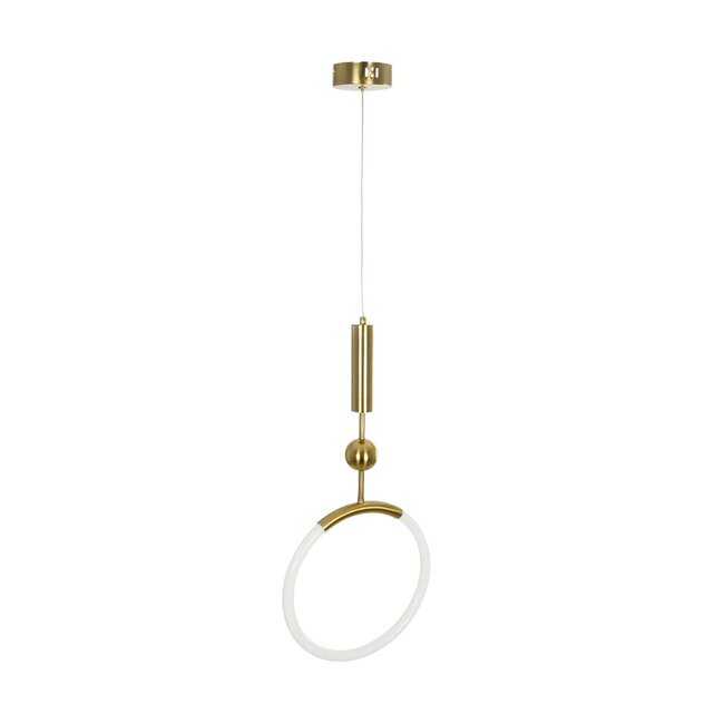 kelvo® GLOW KLV-101-0175 Κρεμαστό Φωτιστικό Οροφής LED 18W 1800lm 360° AC 220-240V IP20 Ρυθμιζόμενο Λευκό CCT με On/Off 2700K/4500K/6000K - Lumileds SMD Chip - Χρυσό Πλατίνα - Μ30 x Π6 x Υ60cm - 3 Χρόνια Εγγύηση - 7