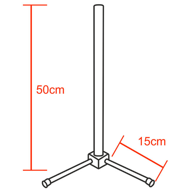 Μοντέρνο Minimal Επιτραπέζιο Μαύρο Φωτιστικό 50cm LED 8 Watt με Ασύρματο Χειριστήριο Αφής 2.4G RF & Dimmer CCT - Ψυχρό - Ημέρας - Θερμό  ALIEN Design GLOBO-50-10