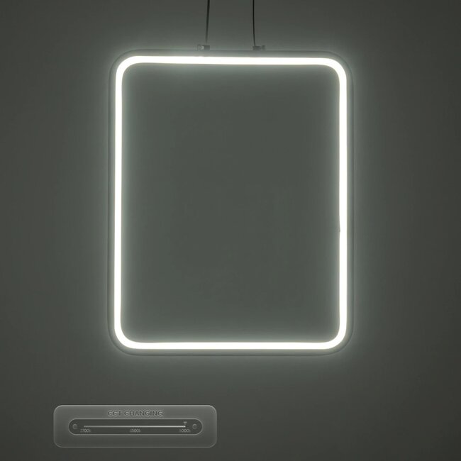 NEROBA 61304 Μοντέρνο Κρεμαστό Φωτιστικό Οροφής LED 18W 1980lm 360° AC 220-240V IP20 Ρυθμιζόμενο Λευκό CCT με On/Off 2700K/4500K/6000K - Lumileds SMD Chip - Νίκελ Βούρτσας - Μ29 x Π2 x Υ36cm - 3 Χρόνια Εγγύηση - 9