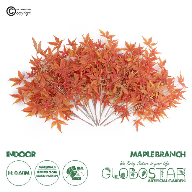 Artificial Garden MAPLE BRANCH 20230 10 x Τεχνητά Διακοσμητικά Κλαδία Σφένδαμου Π55 x Υ60cm