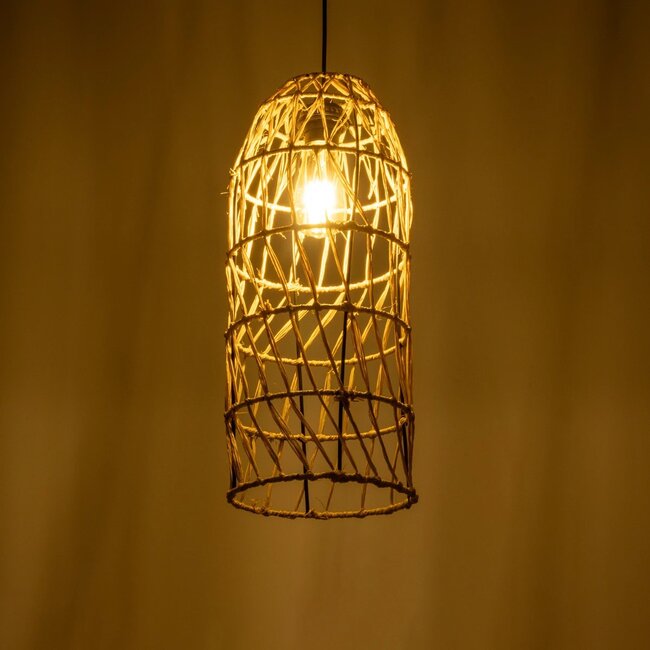 NETI 205-0024 Boho Κρεμαστό Φωτιστικό Οροφής με Ντουί 1 x E27 AC 220-240V IP20 - Μπεζ - M20 x Π20 x Υ49cm - 3
