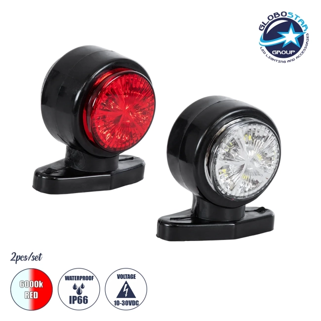 MARKER 79923 Φώτα Όγκου Οχημάτων LED 3W 200lm 90° DC 10-30V Αδιάβροχο IP65 Ψυχρό Λευκό 6000Κ & Κόκκινο - Μ8 x Π5 x Υ8cm - Πακέτο 2 Τεμαχίων - 1 Χρόνο Εγγύηση MARKER 79923 Φώτα Όγκου Οχημάτων LED 3W 200lm 90° DC 10-30V Αδιάβροχο IP65 Ψυχρό Λευκό 6000Κ & Κόκκινο - Μ8 x Π5 x Υ8cm - Πακέτο 2 Τεμαχίων - 1 Χρόνο Εγγύηση