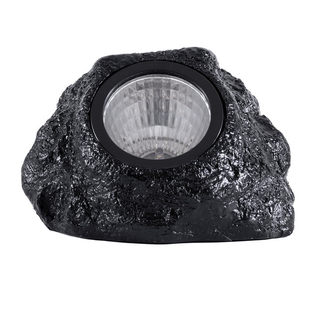 71509 Αυτόνομο Ηλιακό Φωτιστικό LED SMD 1W 100lm με Ενσωματωμένη Μπαταρία 600mAh - Φωτοβολταϊκό Πάνελ με Αισθητήρα Ημέρας-Νύχτας Αδιάβροχο IP65 Διακοσμητική Πέτρα - Βράχος Κήπου Θερμό Λευκό 2700K